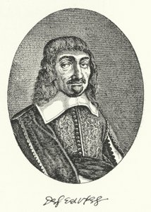 Rene Descartes , fransk filosof (gravering) av German School