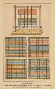 Stang- og stoffbordbrikker (fargelitografi) av German School