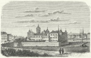 Kongepalasset i Stockholm på 1600-tallet (gravering) av German School