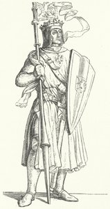 Rudolf av Habsburg, konge av Tyskland (gravering) av German School