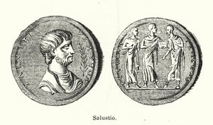 Sallust , romersk historiker og politiker (litho) av German School