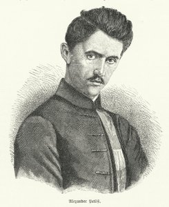 Vakker Petofi, ungarsk poet (Litho) av German School