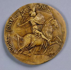 Segl til Johannes I (1296-1346) av Luxembourg, konge av Böhmen av German School