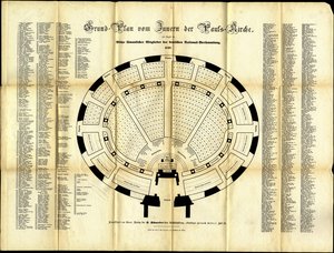 Sitteplan for St. Pauls Church National Assembly, 1848 av German School