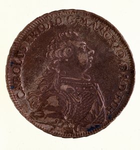 Sølvthaler (taler) av Charles Frederick, storhertug av Baden (1728-1811) (Charles I av Baden) 1766 Diam. 3,9 cm Napoli, museo archeologico av German School