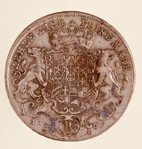 Sølvthaler (taler) av Frederick Christian, markgreve av Brandenburg-Bayreuth (Frederic V Christian de Brandenburg-Bayreuth (Brandenburg Bayreuth) (1708-1769) 1766 Diam. 4 cm Napoli, museo archeologico av German School