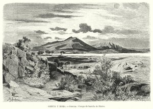Stedet for slaget ved Plataea, Hellas (litho) av German School