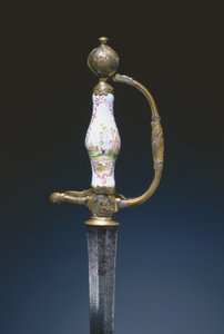 Lite sverd, ca. 1770 (stål, forgylt messing og porselen) av German School