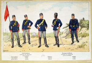 Soldater fra den tyrkiske hæren, ca. 1900 av German School