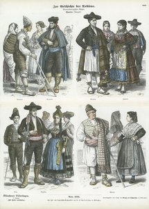 Spanske regionale kostymer, 1800-tallet av German School