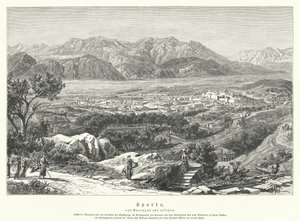 Sparta, antikkens Hellas (gravering) av German School