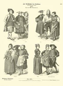 Sveitsiske kostymer, sent på 1700-tallet (gravering) av German School