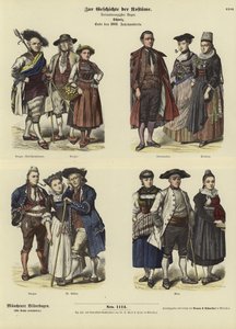 Sveitsiske kostymer, sent på 1700-tallet av German School