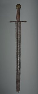 Sverd, ca. 1350 (erstatninger av jern, tregrep og messing) av German School