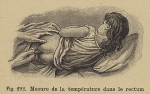 Tar et barns temperatur fra endetarmen av German School