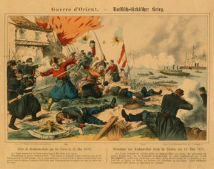 Inntak av Suchum-Kale av tyrkerne under den russisk-tyrkiske krigen, 15. mai 1877, utgitt av F.C. Wentzel, Weissenburg, 1877 av German School