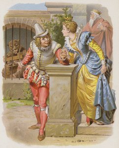 Den smarte lille skredderen (chromolitho) av German School
