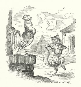 The Cock And The Fox (gravering) av German School