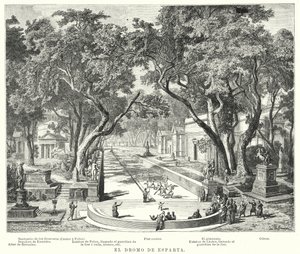 Dromos i Sparta, antikkens Hellas (litho) av German School
