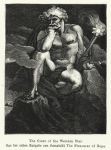 The Giant of the Western Star, illustrasjon fra den første utgaven av den skotske poeten Thomas Campbells The Pleasures of Hope av German School