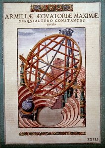 Den store ekvatoriale Armil i "Astronomy" av Tycho Brahe (1546 – ​​1601), Wandsbeck av German School