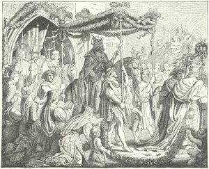 Den hellige romerske keiseren Charles IV kommer inn i Lubeck av German School