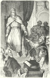 Den hellige romerske keiseren Charles IV utsteder Golden Bull fra 1356 (gravering) av German School