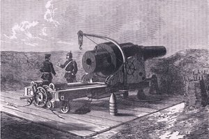 The Krupp Gun, Cassells History of the War between France and Germany utgitt av Cassell and Company Limited, ca. 1890 (litho) av German School