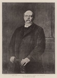 Den avdøde Otto Edward Leopold Prince von Bismarck (litho) av German School