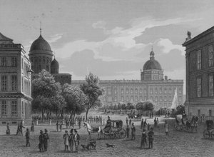 The Lustgarten, Berlin (stålgravering) av German School
