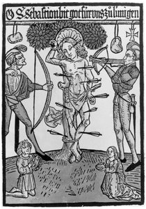 St. Sebastians martyrium av German School