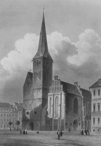 Nikolaikirche, Berlin (stålgravering) av German School