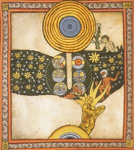 Forløseren. Miniatyr fra Liber Scivias av Hildegard av Bingen, ca. 1175 (akvarell på pergament) av German School