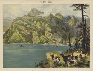The Rigi (farge litho) av German School