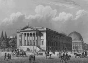 Det kongelige operahus og St. Hedwig-katedralen, Berlin (stålgravering) av German School