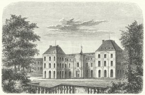 Tuileries-palasset, Paris, i 1799 (gravering) av German School
