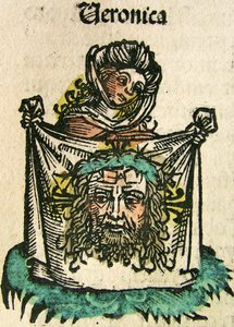 The Veil of Veronica, publisert i Nuremberg Chronicle, 1493 av German School