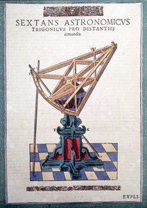 Den astronomiske sekstanten i "The Mechanism of Astronomy" av Tycho Brahe (1546 - 1601), Wandsbeck av German School