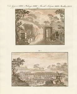 Den utgravde byen Pompeii av German School