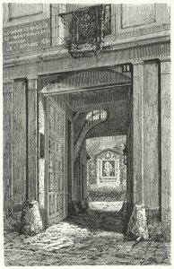 Huset i Paris der den franske dramatikeren Pierre Corneille døde i 1684 (gravering) av German School