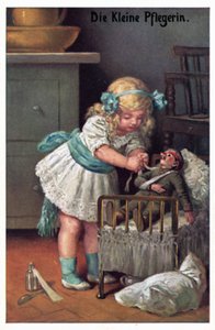Den lille sykepleieren (farge litho) av German School