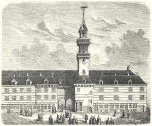Den originale Royal Exchange, London (gravering) av German School