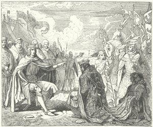 Restaureringen av Ottokar II som konge av Böhmen av Rudolf av Habsburg av German School