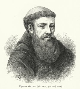 Thomas Murner , tysk satiriker, poet og oversetter (gravering) av German School