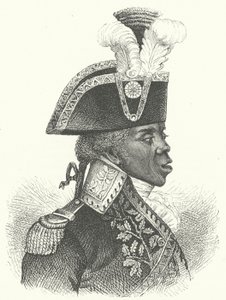 Toussaint Louverture, leder av den haitiske revolusjonen (gravering) av German School