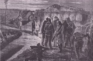 På vollene, Cassells History of the War between France and Germany utgitt av Cassell and Company Limited, ca. 1890 (litho) av German School
