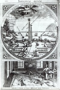 Ulike metoder for å observere solflekker, illustrasjon fra Rosa Orsina av Christoph Scheiner, publisert 1630 (for detaljer se 294058) av German School
