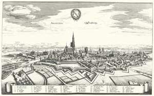 Utsikt over Strasbourg (gravering) av German School