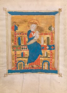 Jomfru og barn, 1400 (wc på vellum) av German School