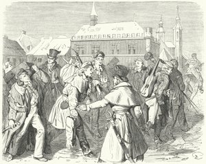 Walkout av studenter ved Göttingen University, Tyskland av German School